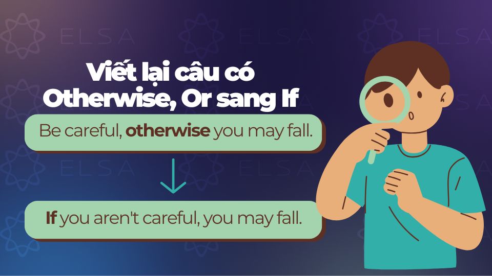 Viết lại câu có Otherwise, Or sang If