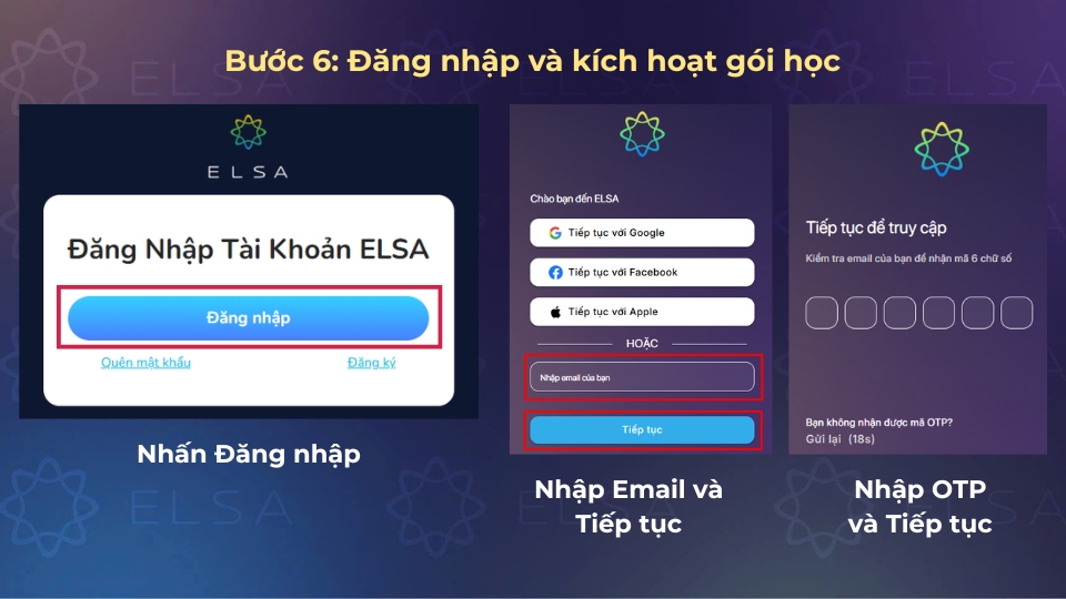 Đăng nhập bằng Email và mật khẩu vừa tạo là hoàn tất quá trình đăng ký - kích hoạt