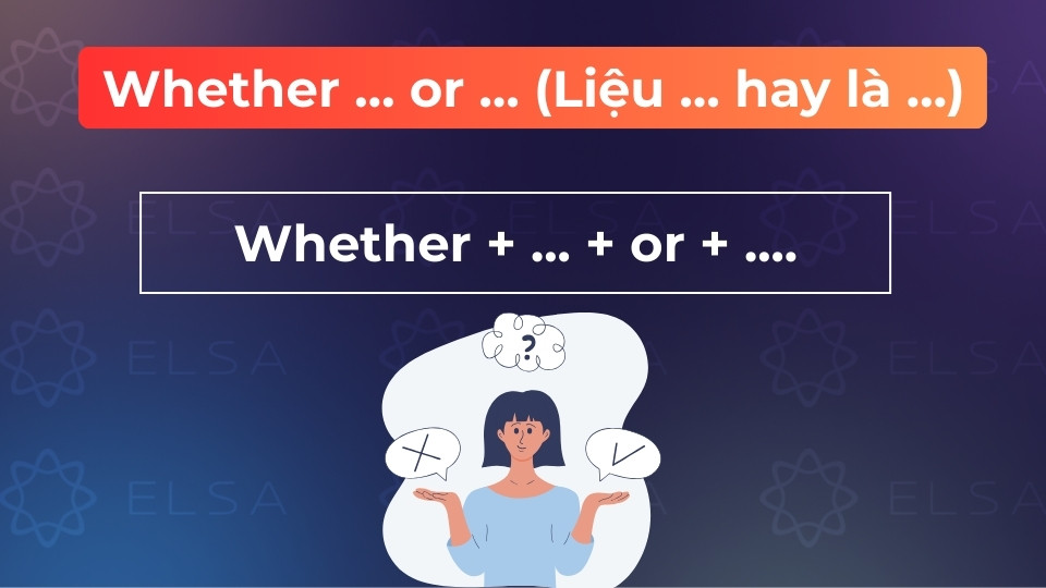 Cấu trúc Whether … or …