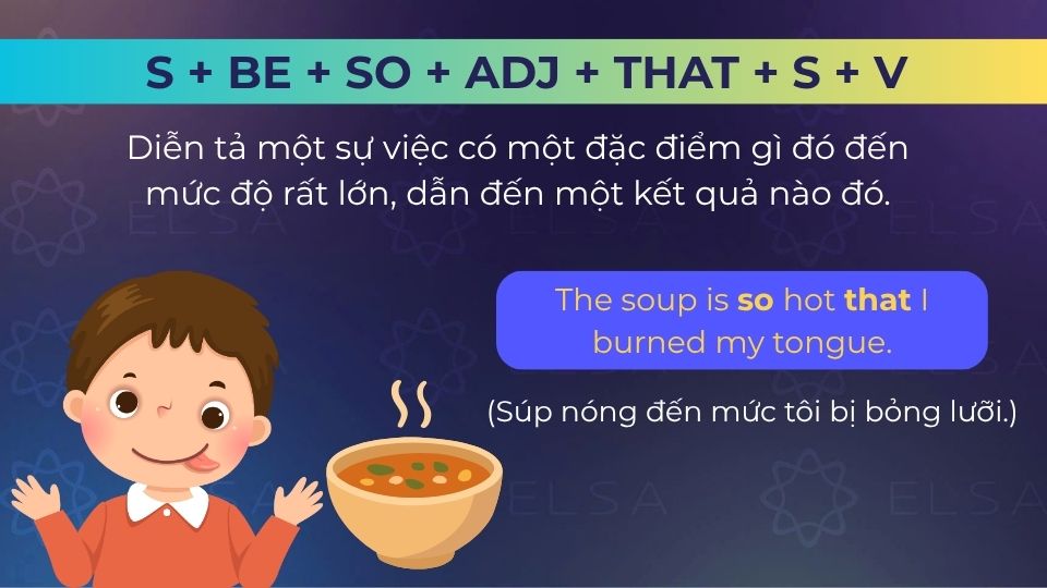 Câu ví dụ so...that cấu trúc 1