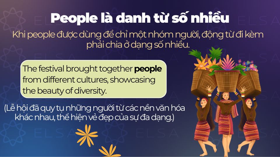 Câu ví dụ people danh từ số nhiều