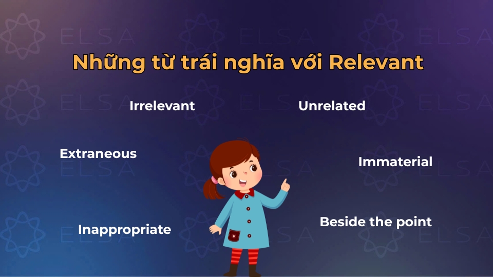 Các từ vựng trái nghĩa với relevant