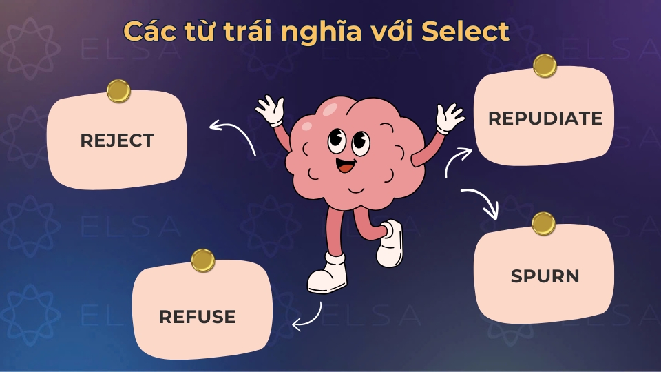 Các từ vựng trái nghĩa với select