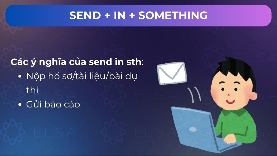 Ý nghĩa của send in - cấu trúc 1