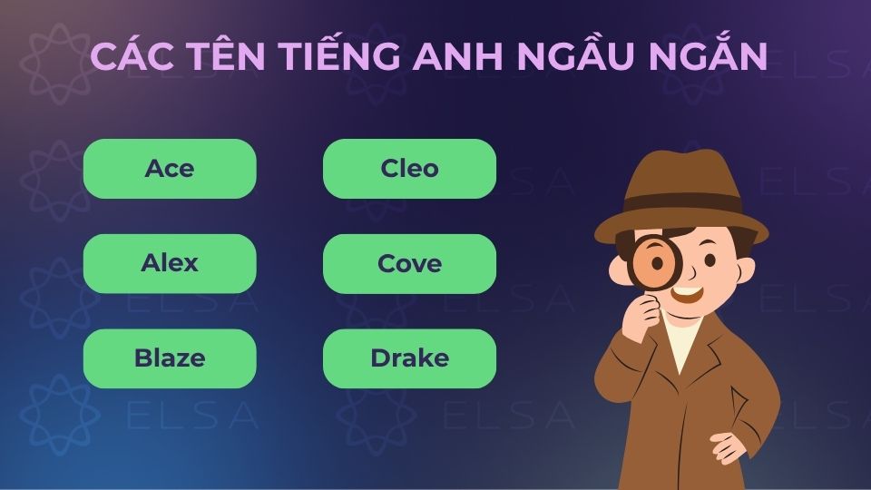 Các tên tiếng Anh ngầu ngắn