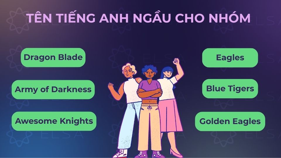Một số tên tiếng Anh ngầu cho nhóm