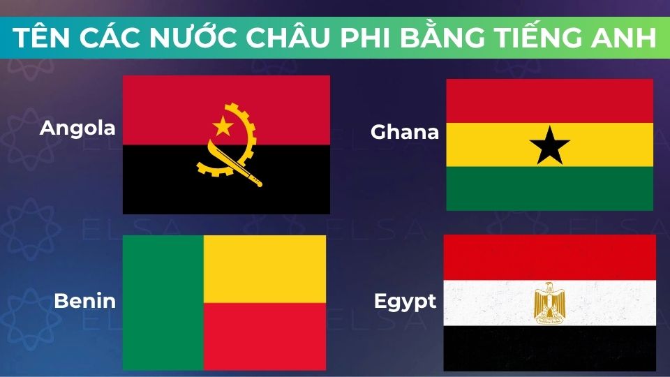Một số tên nước châu Phi bằng tiếng Anh