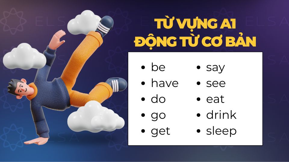 Từ vựng A1 chủ đề động từ cơ bản