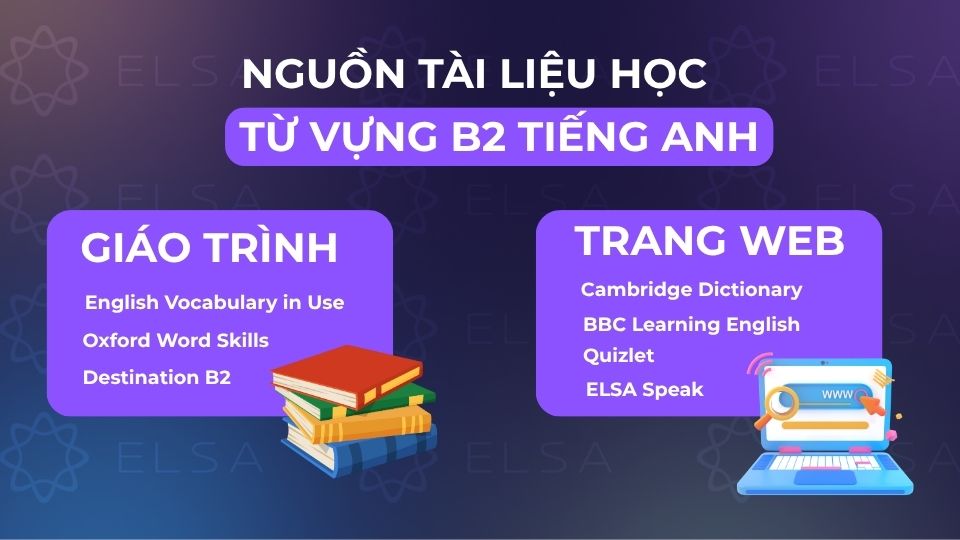 Các nguồn tài liệu học từ vựng tiếng Anh B2 Các nguồn tài liệu học từ vựng tiếng Anh B2