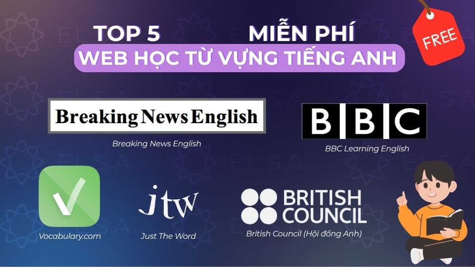 5 web học từ vựng tiếng Anh miễn phí
