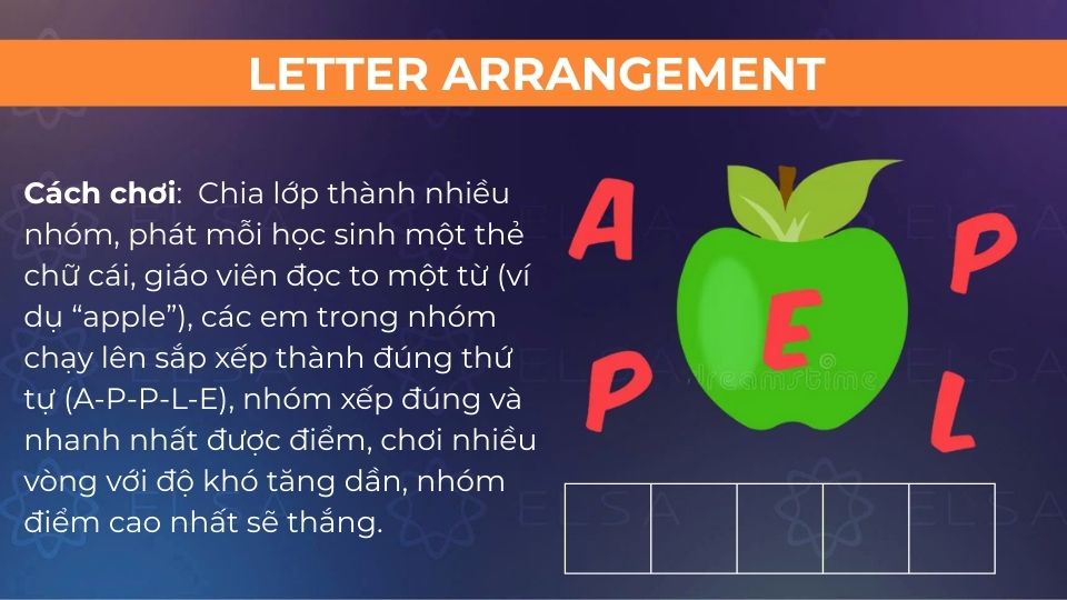 Cách chơi trò Letter Arrangement