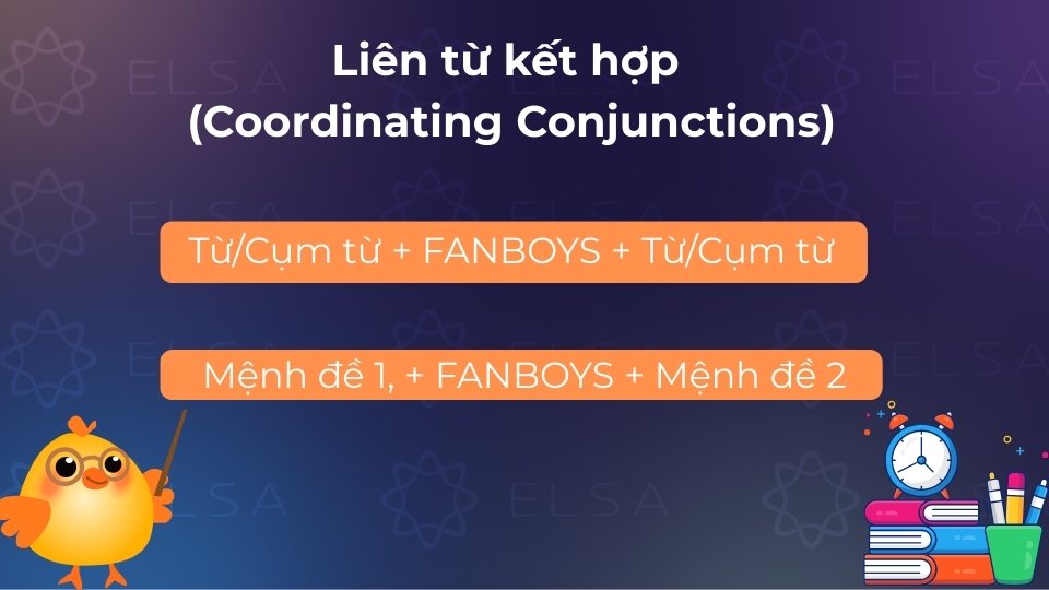 Liên từ kết hợp là những từ dùng để nối các từ, cụm từ hoặc mệnh đề độc lập Liên từ kết hợp là những từ dùng để nối các từ, cụm từ hoặc mệnh đề độc lập