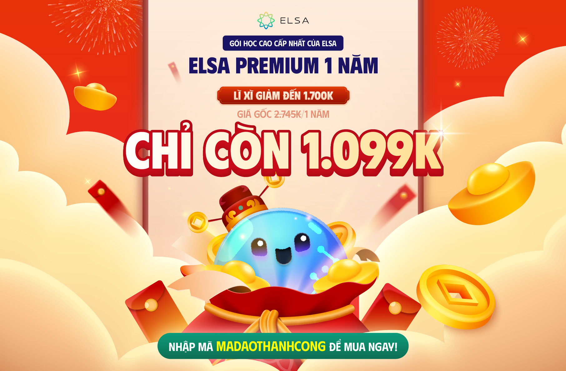 ELSA Premium 1 năm