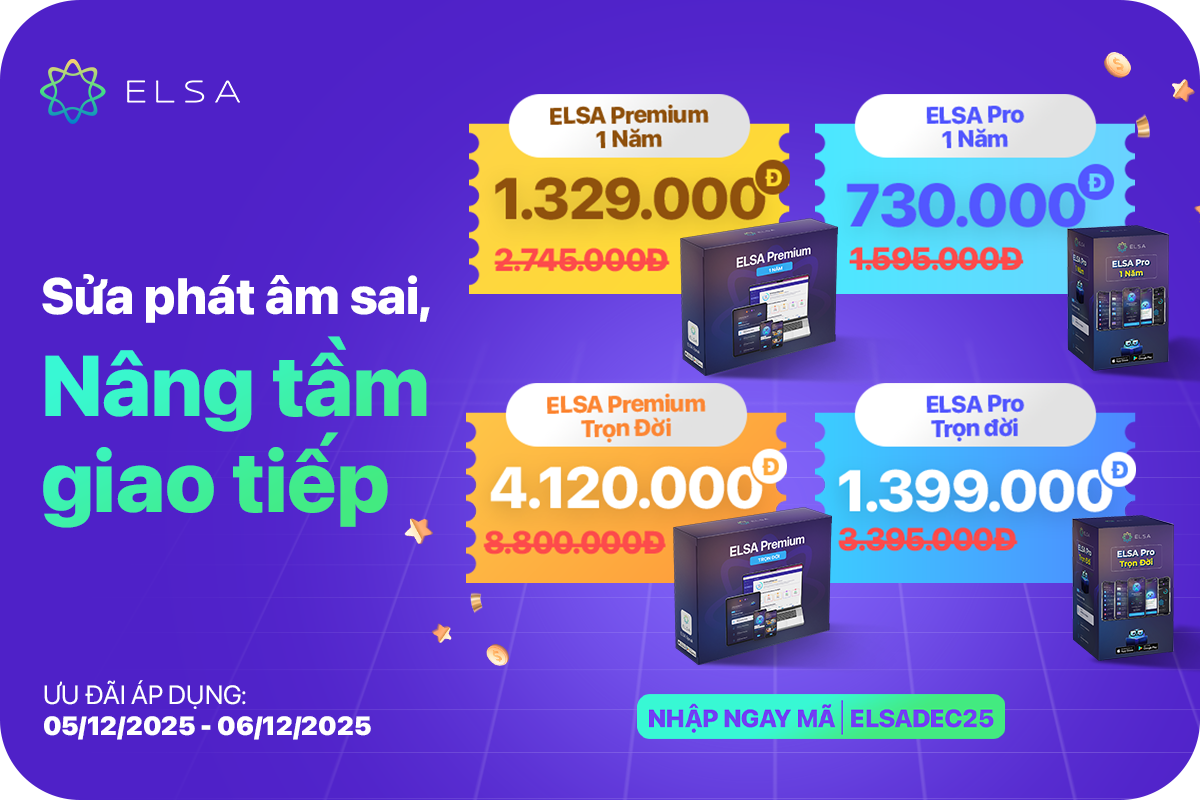 Luyện phát âm dễ dàng với ELSA Speak