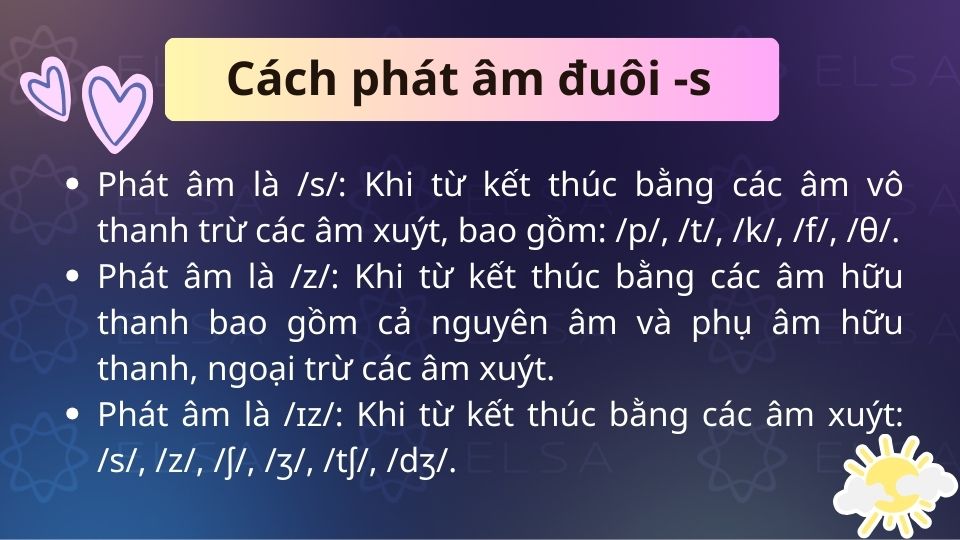 Đuôi -s/-es được phát âm là /s/, /z/ và /ɪz/
