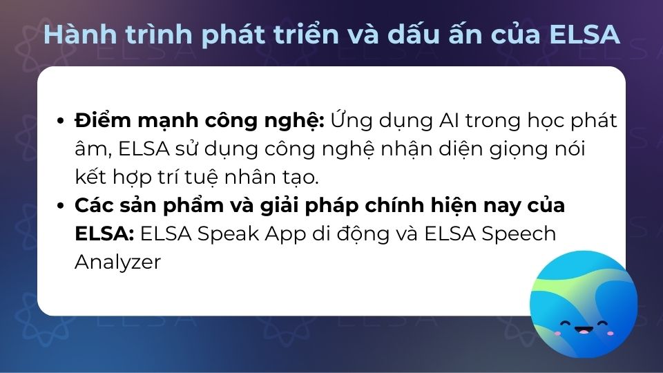 Điểm mạnh công nghệ và sản phẩm chính hiện nay của ELSA