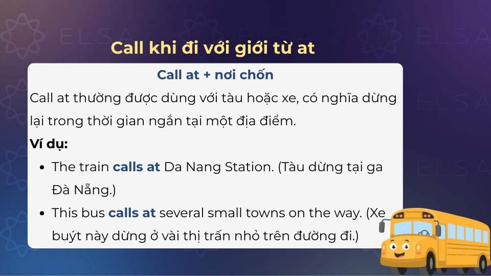 Ý nghĩa của cấu trúc call at