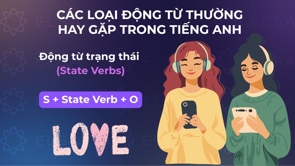 State Verbs chỉ sự tồn tại, cảm xúc, tình cảm, sự sở hữu hoặc trạng thái cố định State Verbs chỉ sự tồn tại, cảm xúc, tình cảm, sự sở hữu hoặc trạng thái cố định