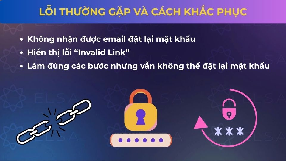 Lỗi thường gặp và cách khắc phục khi lấy lại mật khẩu ELSA Speak