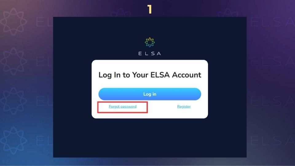 Cách lấy lại mật khẩu ELSA Speak trên web - bước 1