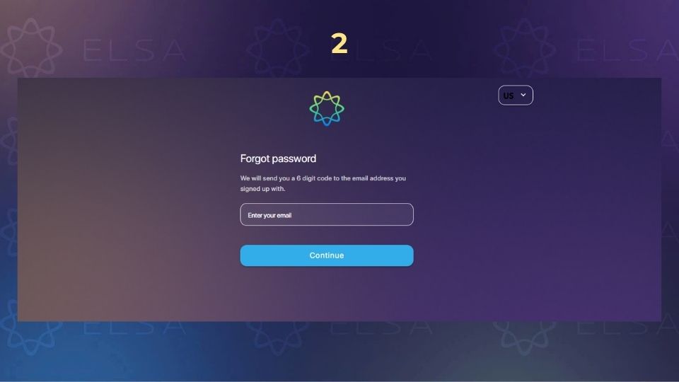 Cách lấy lại mật khẩu ELSA Speak trên web - bước 2