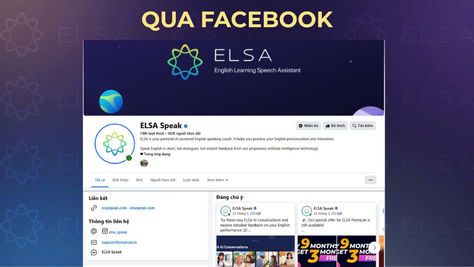 Báo lỗi qua facebook