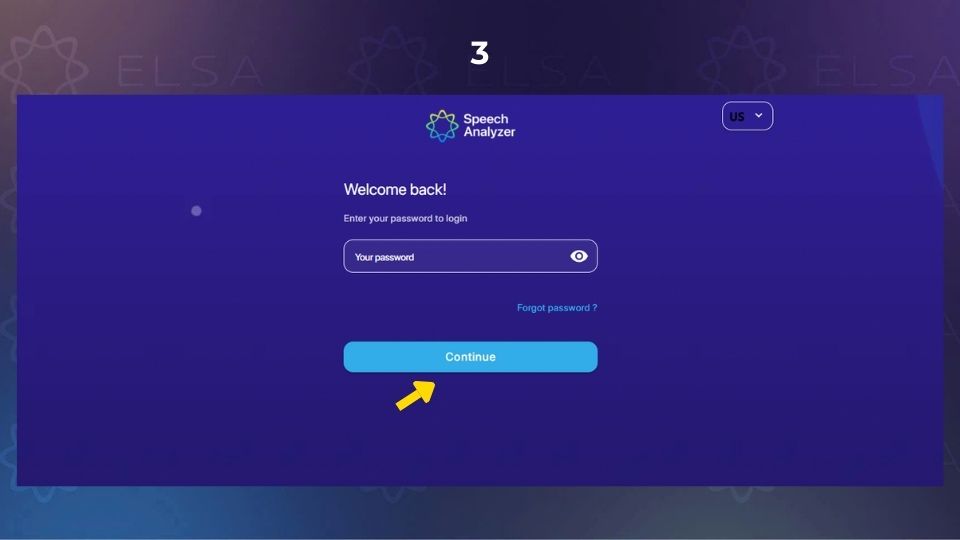 Cách đăng nhập vào ELSA Speech Analyzer - bước 3