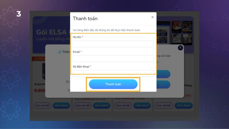 Cách mua ELSA Speech Analyzer - bước 3