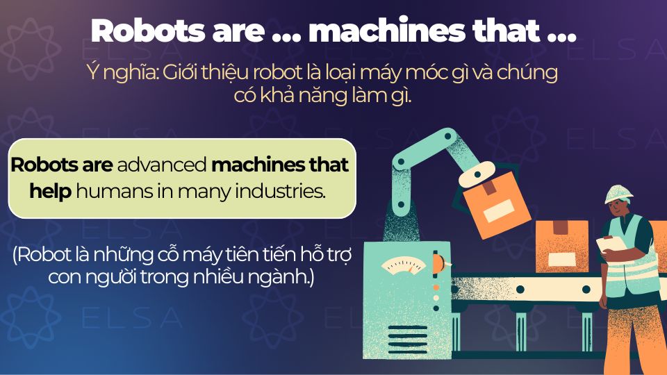 Cấu trúc Robots are … machines that … Cấu trúc Robots are … machines that …