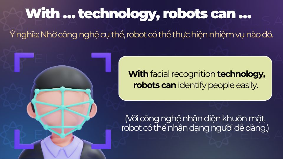 Câu ví dụ cấu trúc With … technology, robots can … Câu ví dụ cấu trúc With … technology, robots can …