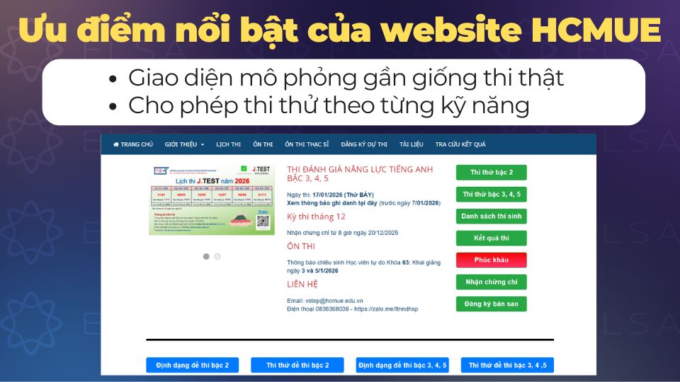 Luyện thi VSTEP miễn phí qua website của Trung tâm Ngoại ngữ Trường Đại học Sư phạm TPHCM Luyện thi VSTEP miễn phí qua website của Trung tâm Ngoại ngữ Trường Đại học Sư phạm TPHCM