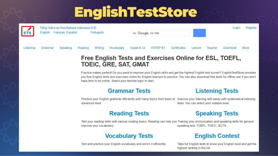 Luyện thi VSTEP miễn phí qua website EnglishTestStore Luyện thi VSTEP miễn phí qua website EnglishTestStore