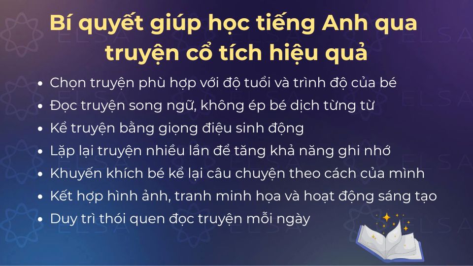 Một số bí quyết giúp học tiếng Anh qua truyện cổ tích hiệu quả
