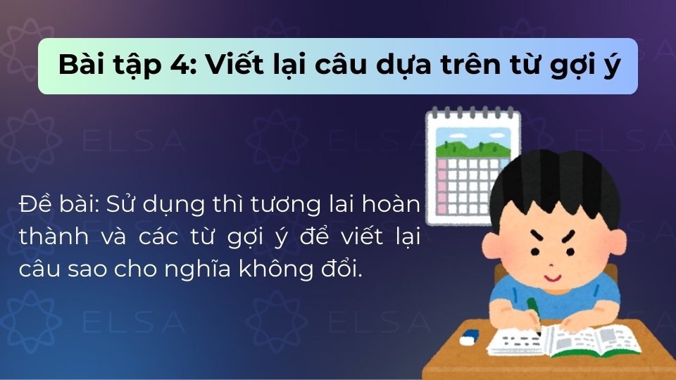 Luyện kỹ năng viết lại câu giúp bạn làm chủ tư duy phối hợp thì Future Perfect linh hoạt Luyện kỹ năng viết lại câu giúp bạn làm chủ tư duy phối hợp thì Future Perfect linh hoạt