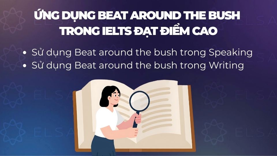 Ứng dụng Beat around the bush trong IELTS