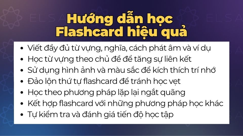 Hướng dẫn cách học Flashcard hiệu quả nhất Hướng dẫn cách học Flashcard hiệu quả nhất