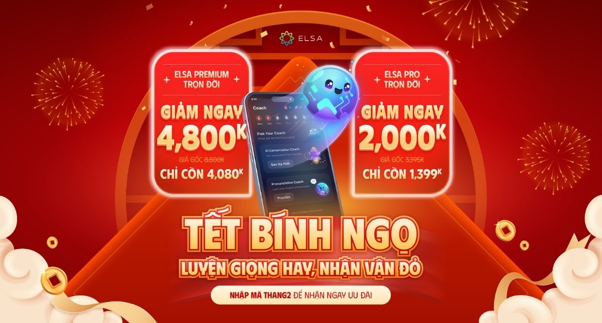 Flashsale Double Day: Chốt ngay deal 40% cùng ELSA Speak