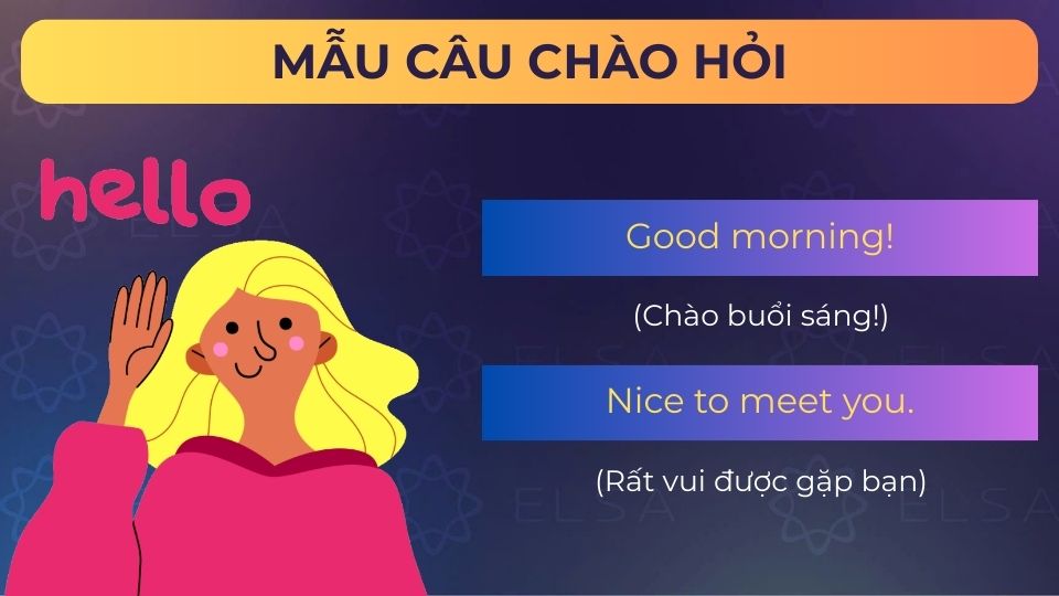 Mẫu câu chào hỏi cơ bản
