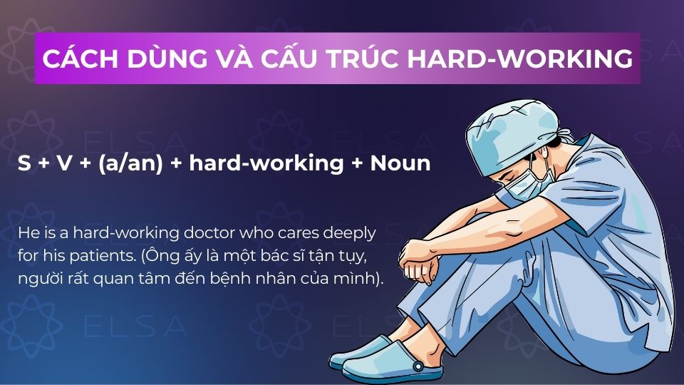 Cấu trúc Hard-working đứng trước danh từ để bổ nghĩa Cấu trúc Hard-working đứng trước danh từ để bổ nghĩa