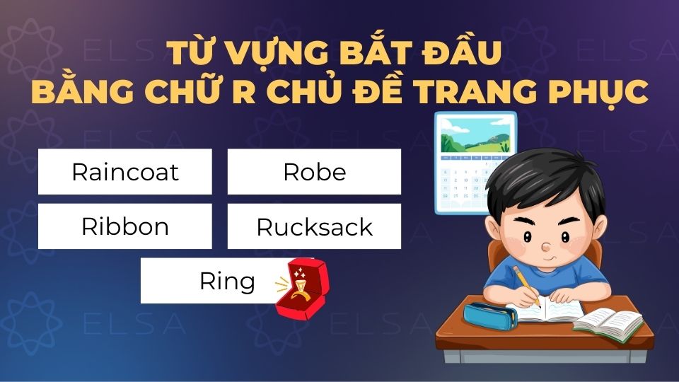 Từ vựng tiếng anh bắt đầu bằng chữ R theo chủ đề trang phục