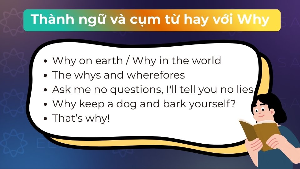 Thành ngữ giúp cách diễn đạt lý do trở nên tự nhiên, sinh động và chuyên nghiệp