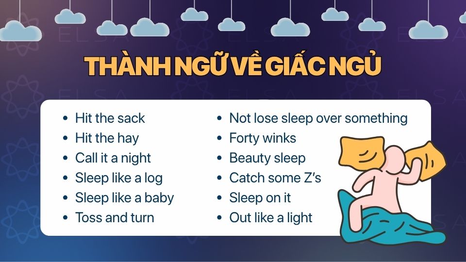 Thành ngữ tiếng Anh về giấc ngủ Thành ngữ tiếng Anh về giấc ngủ