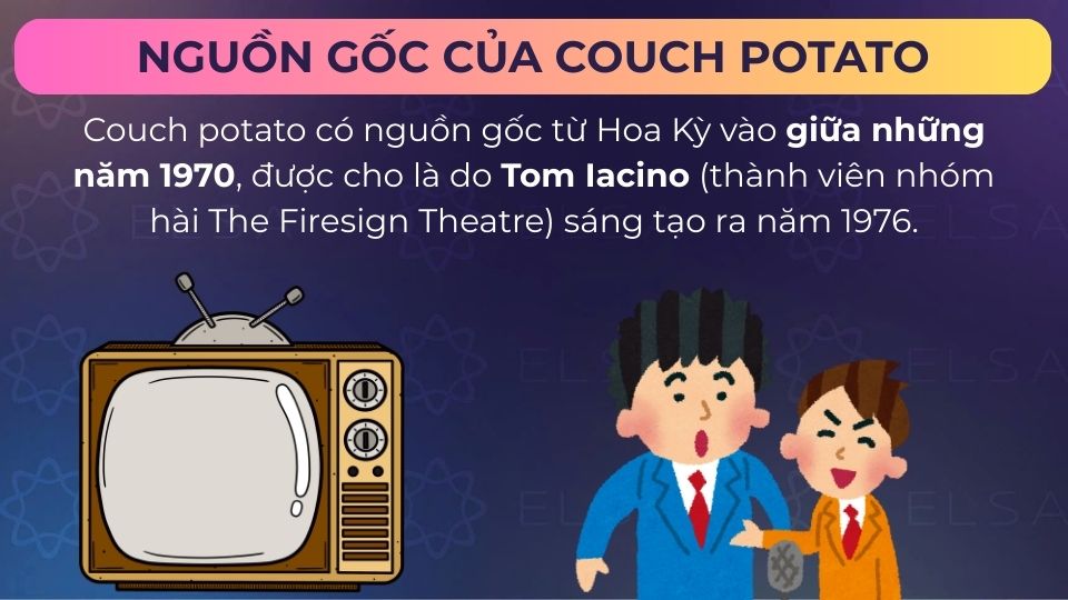 Cụm từ couch potato xuất hiện vào giữa những năm 1970