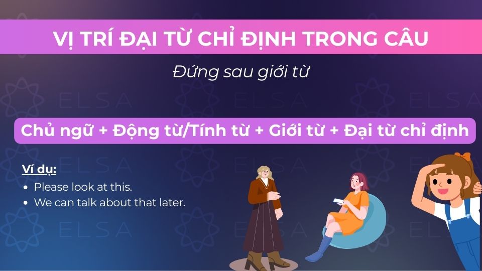 Cấu trúc đại từ chỉ định đứng sau giới từ trong câu Cấu trúc đại từ chỉ định đứng sau giới từ trong câu
