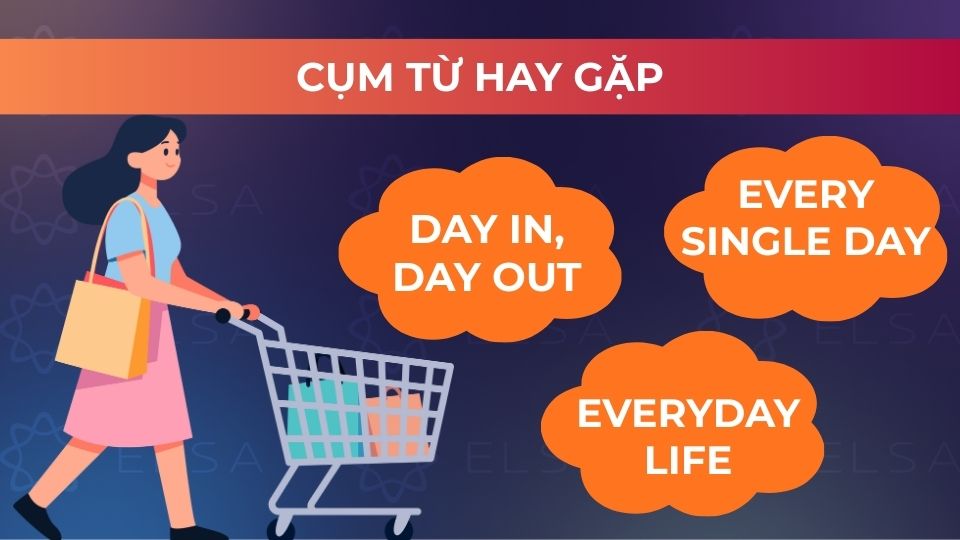 Cụm từ hay gặp liên quan với Every day