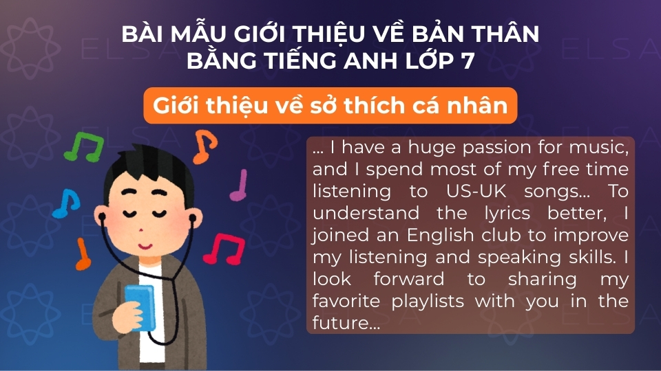 Bài mẫu giới thiệu về bản thân bằng tiếng Anh lớp 7 số 2