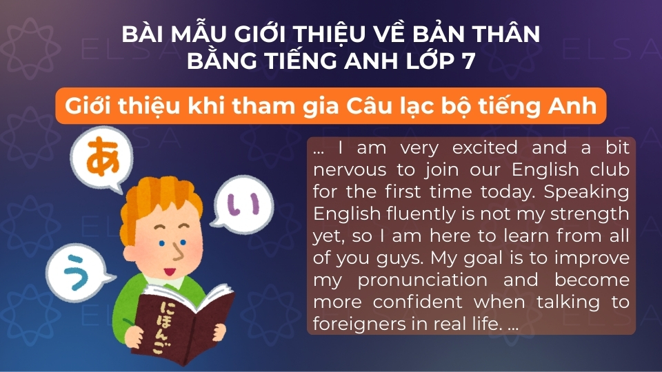 Bài mẫu giới thiệu về bản thân bằng tiếng Anh lớp 7 số 6