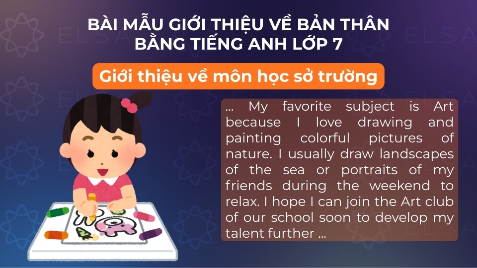 Bài mẫu giới thiệu về bản thân bằng tiếng Anh lớp 7 số 8