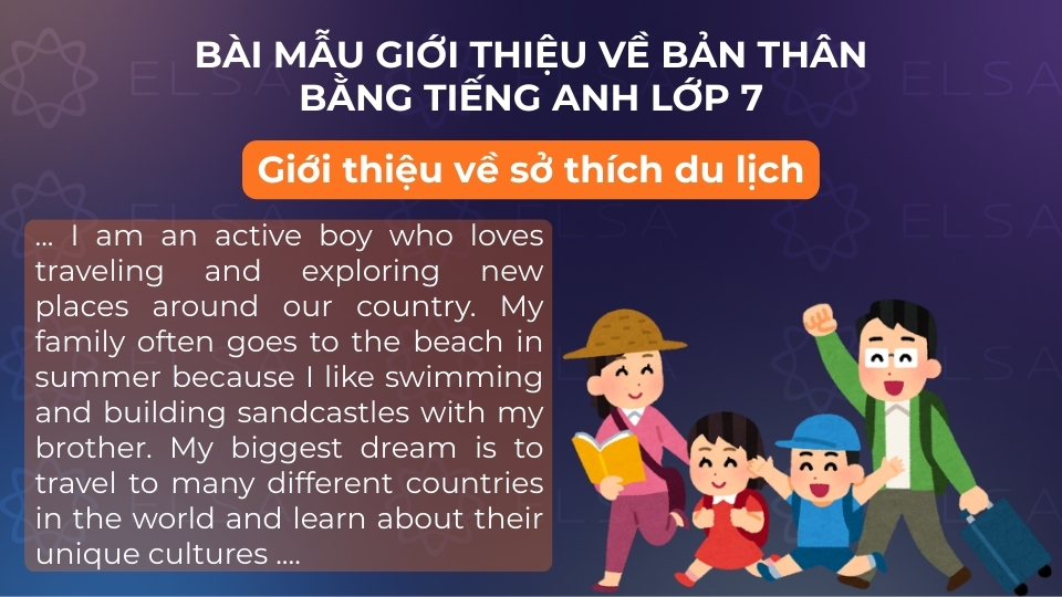 Bài mẫu giới thiệu về bản thân bằng tiếng Anh lớp 7 số 9