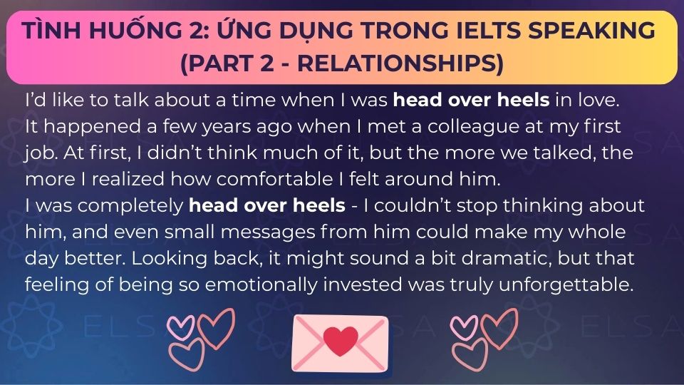 Tình huống 2: Ứng dụng trong IELTS Speaking (Part 2 - Relationships)